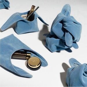 Merit blue velvet mini bag